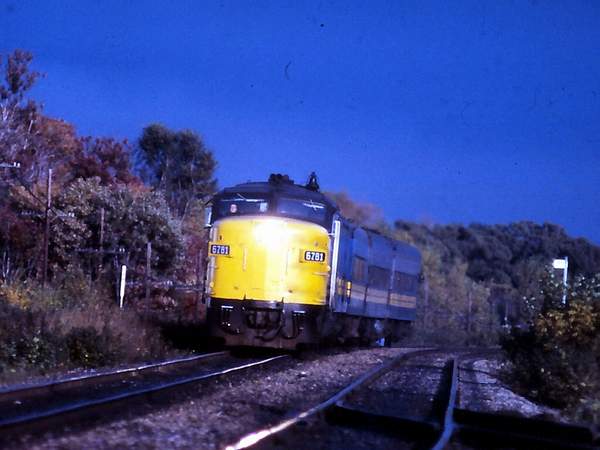 old canadian via rail diesel locomotives downtown campbell light rail